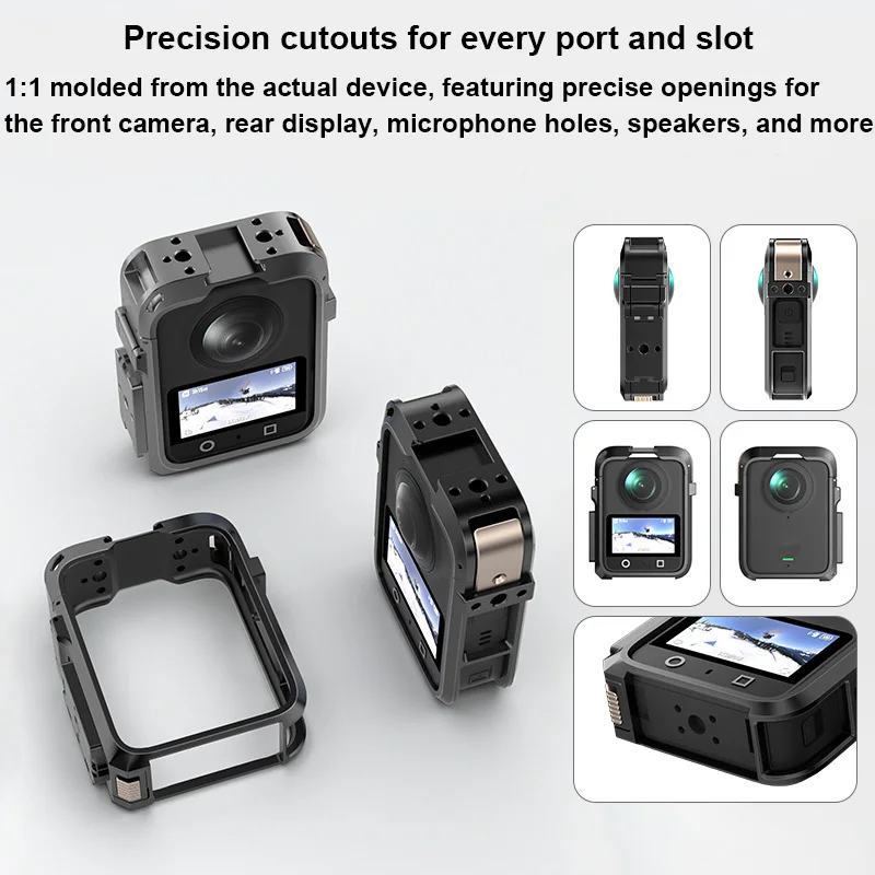 Rabbit Cage for DJI Osmo 360 Aluminum Metal Frame with Lens Protection Expansion Adapter Mount Action Camera Accessory