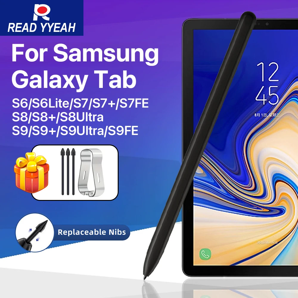 

Suitable for Samsung Galaxy Tablet S8, S7 FE,S6 Lite, S7+, S8+, S9, S9FE tablets.Touchscreen pen is provided without Bluetooth.
