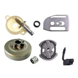 Kit tamburo frizione ingranaggio oliatore pompa olio ingranaggio a vite senza fine per HUSQVARNA 41 136 137 142 141 parti di utensili elettrici da giardino di ricambio per motosega