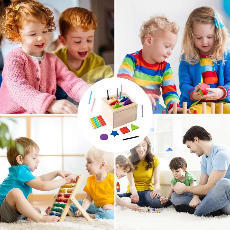 Shape Sorter Wood Colorful Matching Toys gioco di smistamento educativo per bambini di età superiore a 3 anni giocattolo cubo abbinato