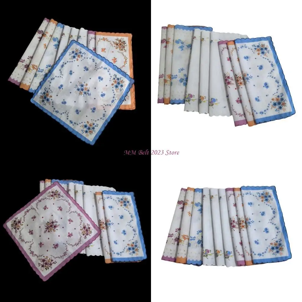 49me-9pcs-florals-lace-handkerchiefs-machine-washable-cotton-fabric-embroidered-detailing-for-women-elegant-accessories