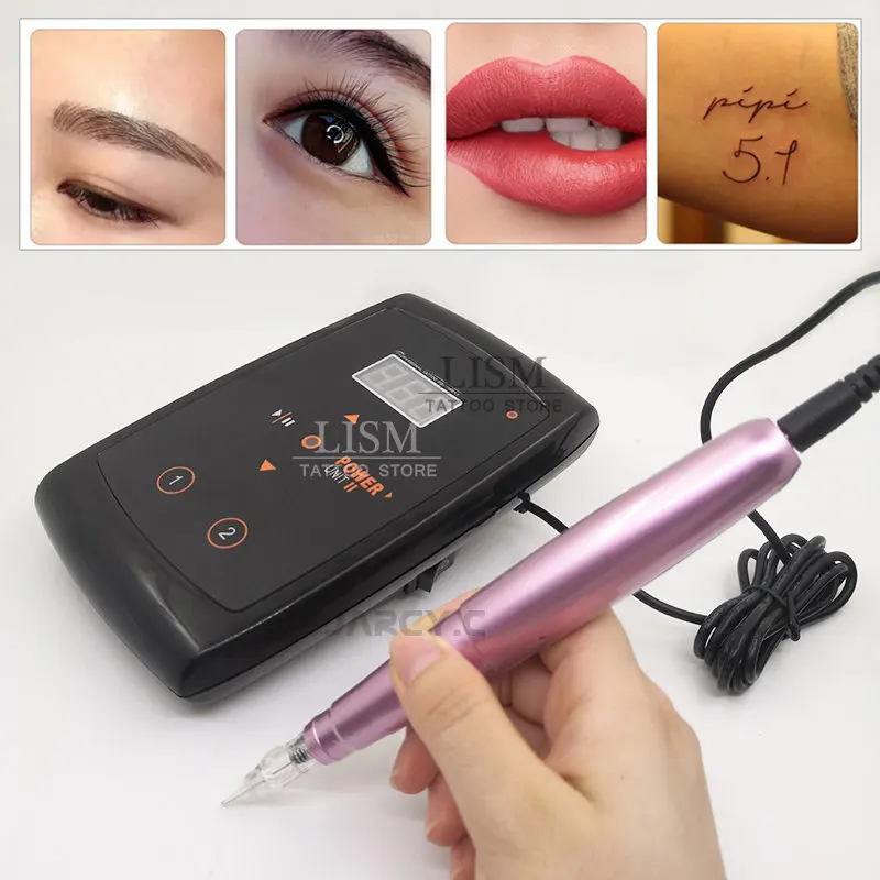 

Dermografo Eyebrow Tattoo Machine Permanent Makeup Tattoo Kits Lip Eyeliner Eyebrow Rotary Tattoo Machine Kit With Power Supply