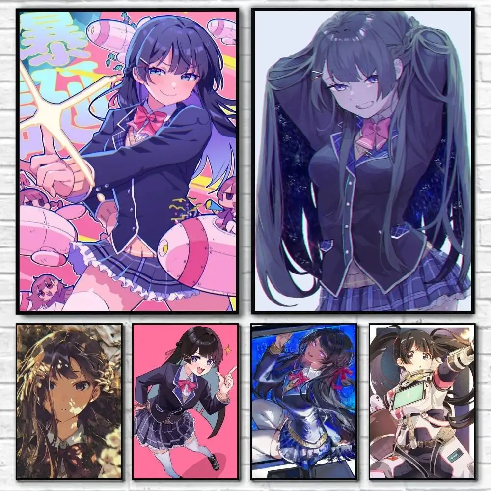 Mito Tsukino  Virtual YouTuber   Poster Waterproof HD Art Wall Decal Self-Adhesive Print