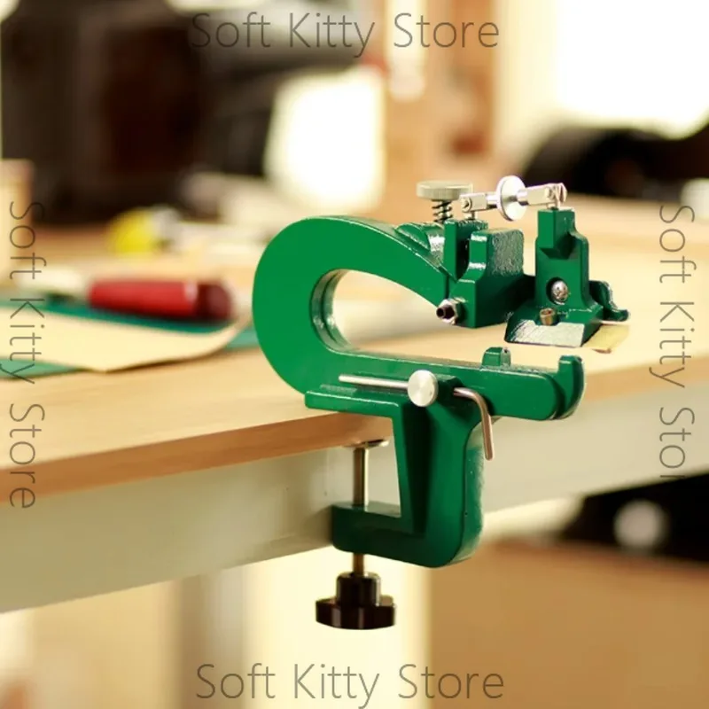 Manual Leather Skiver Leather Splitter Paring Machine Leathers Craft Edge Skiving Machine with 15 Blades