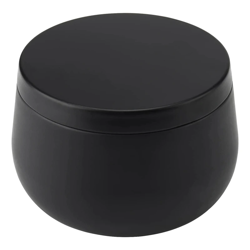 24 Pack 8 Oz Black Candle Tins, Metal Bulk Candle Containers Candle Jars With Lids And 32 Stickers For Candle Making