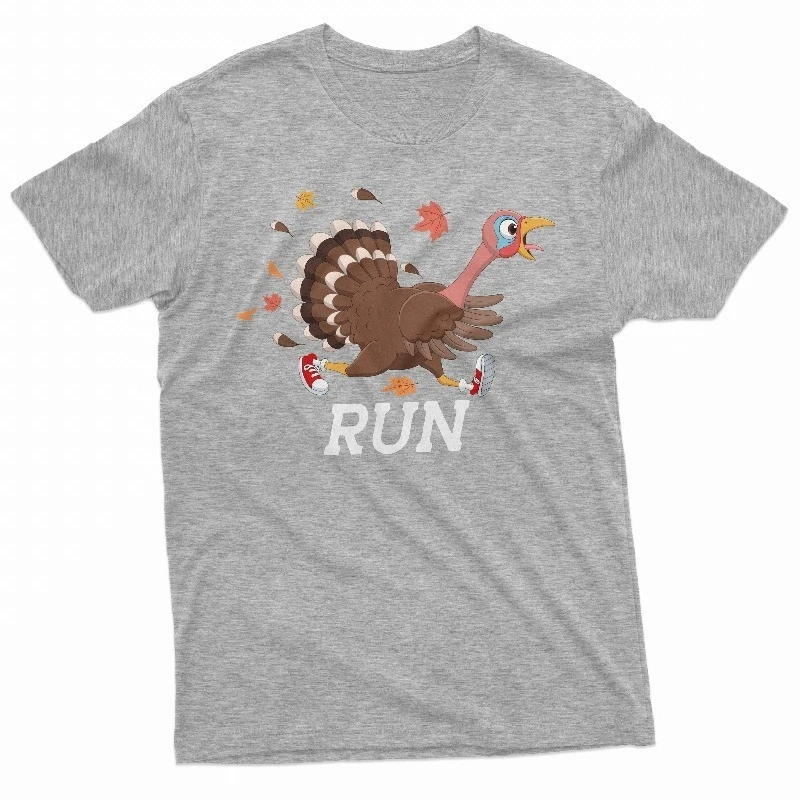 Thanksgiving Funny Shirt Turkey Running T-shirt Run Funny Thanksgiving Dinner Tee Shirt