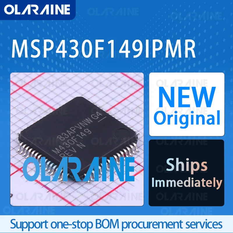 1/5/10Pcs MSP430F149IPMR LQFP-64 original ic chip 16-bit microcontroller  RoHS Core MSP430 48 I/O Voltage - 3.6 V