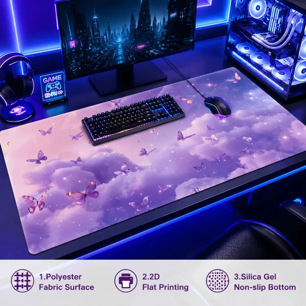 Original butterfly cloud print with simple aesthetic appeal. Suitable for gamers and office users. Ideal gift for game-related