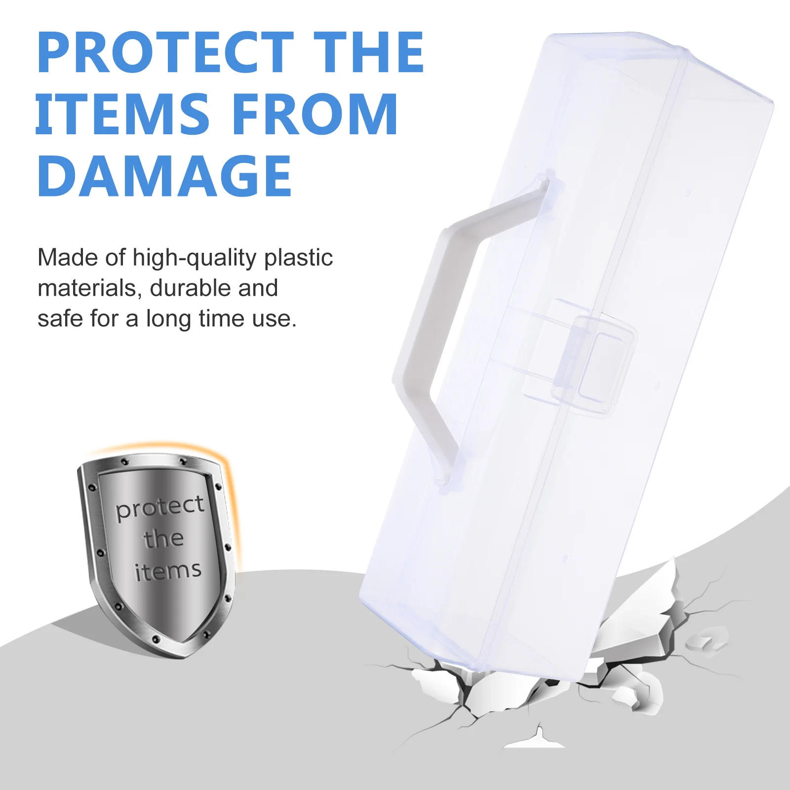 2 قطعة صندوق أدوات الخط الشفاف تصميم رائع للفن والرسم لوازم تخزين الخط صندوق أدوات حقيبة للتخزين #3