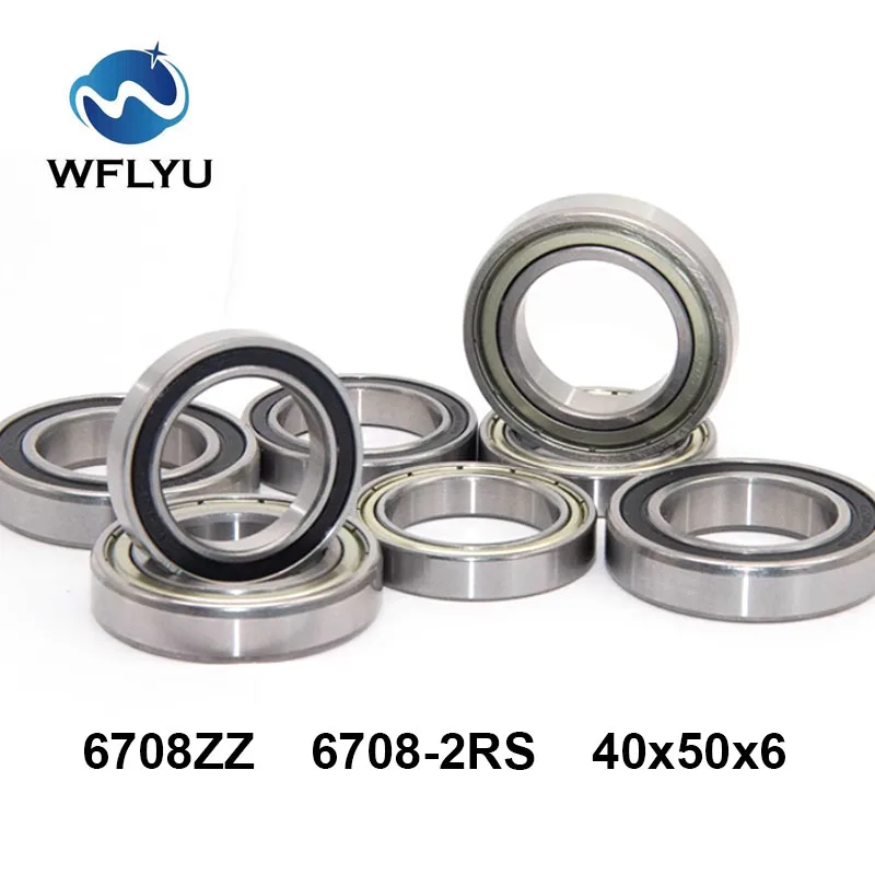 

WFLYU 5 шт. 6708-2RS 40x50x6 мм тонкостенные радиальные шарикоподшипники 6708RS 6708 2RS 40*50*6 мм