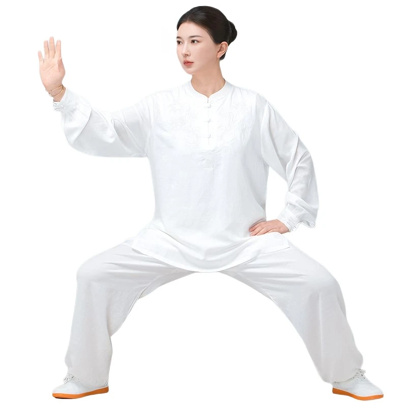 Chinese Style Tai Chi Kung Fu Uniform Set for unisex Lightweight Martial Arts Clothing for Daily Practice & Performance
