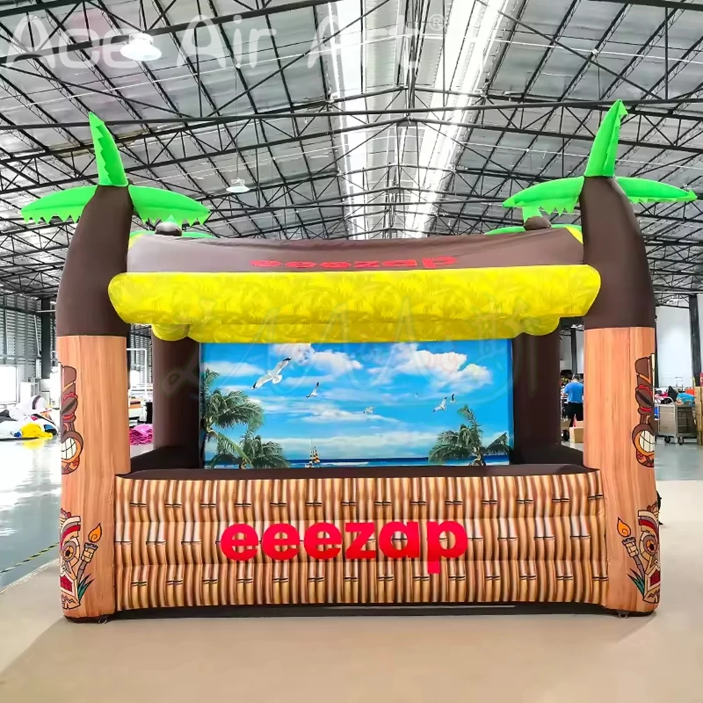 新しいデザインのカスタマイズ可能なポータブルインフレータブル広告テント、ココナッツツリーテント、パーティー・パブテント、プールバーイベントプロモーション用