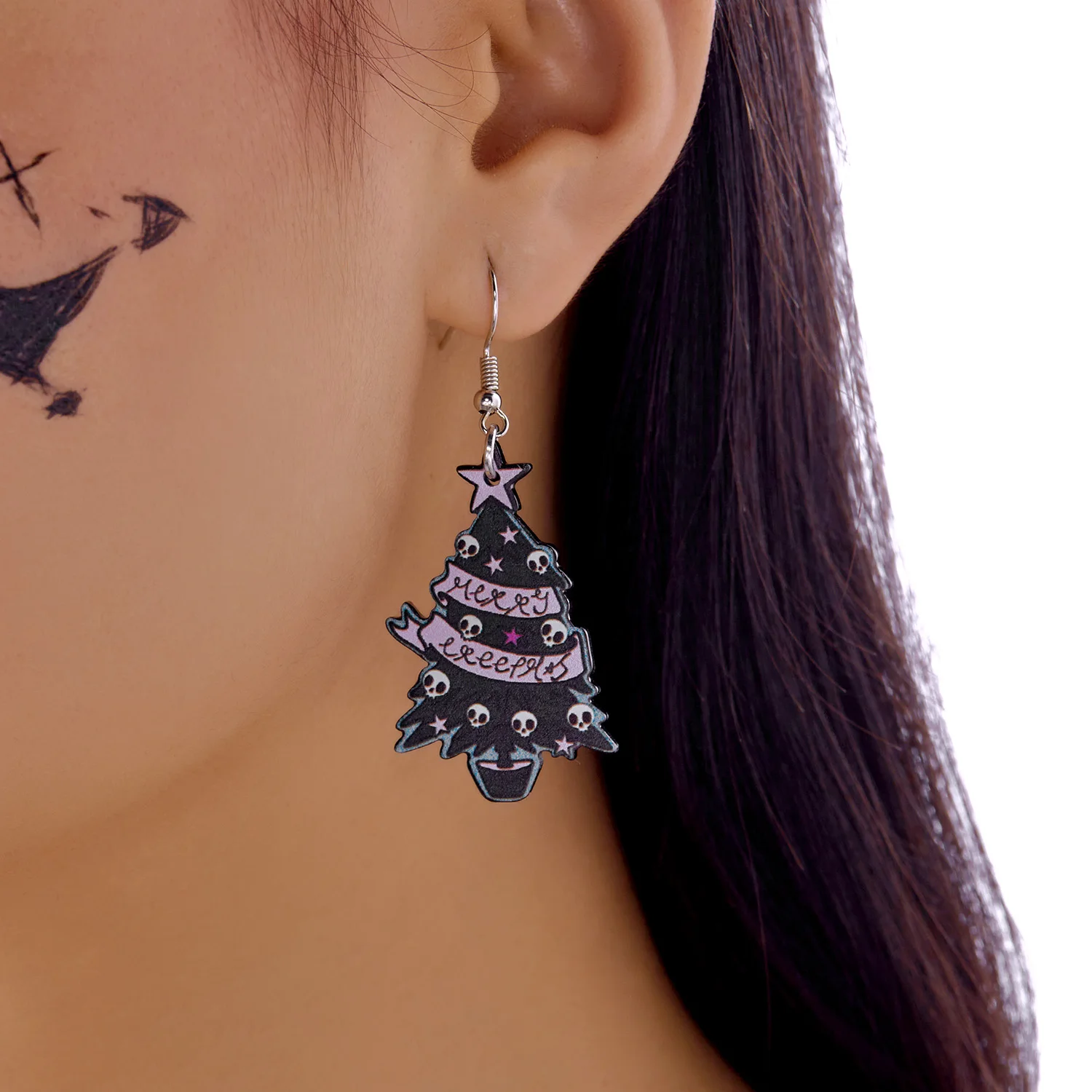 Punk Halloween Geist Ohrringe für Frauen Acryl Cartoon Blume Tropfen Baumeln Ohrring Nette Weiße Geist Urlaub Schmuck Geschenke – Detail 14