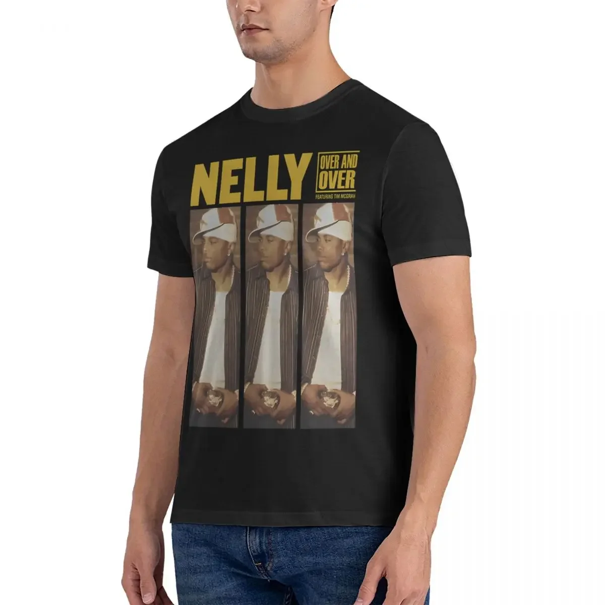 Novelty Rock Fans T-Shirt for Men Crew Neck Pure Cotton T Shirt N-Nelly Short Sleeve Tees Gift Idea Clothing