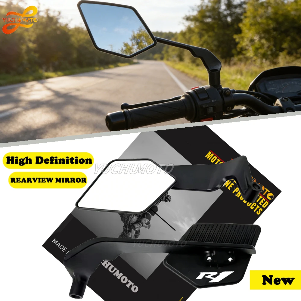Motorcycle Mirror Modified Wind Wing Adjustable Rotating Rearview Mirror Moto For YZF R1 R6 R25 R3 R125 R15 Accessories