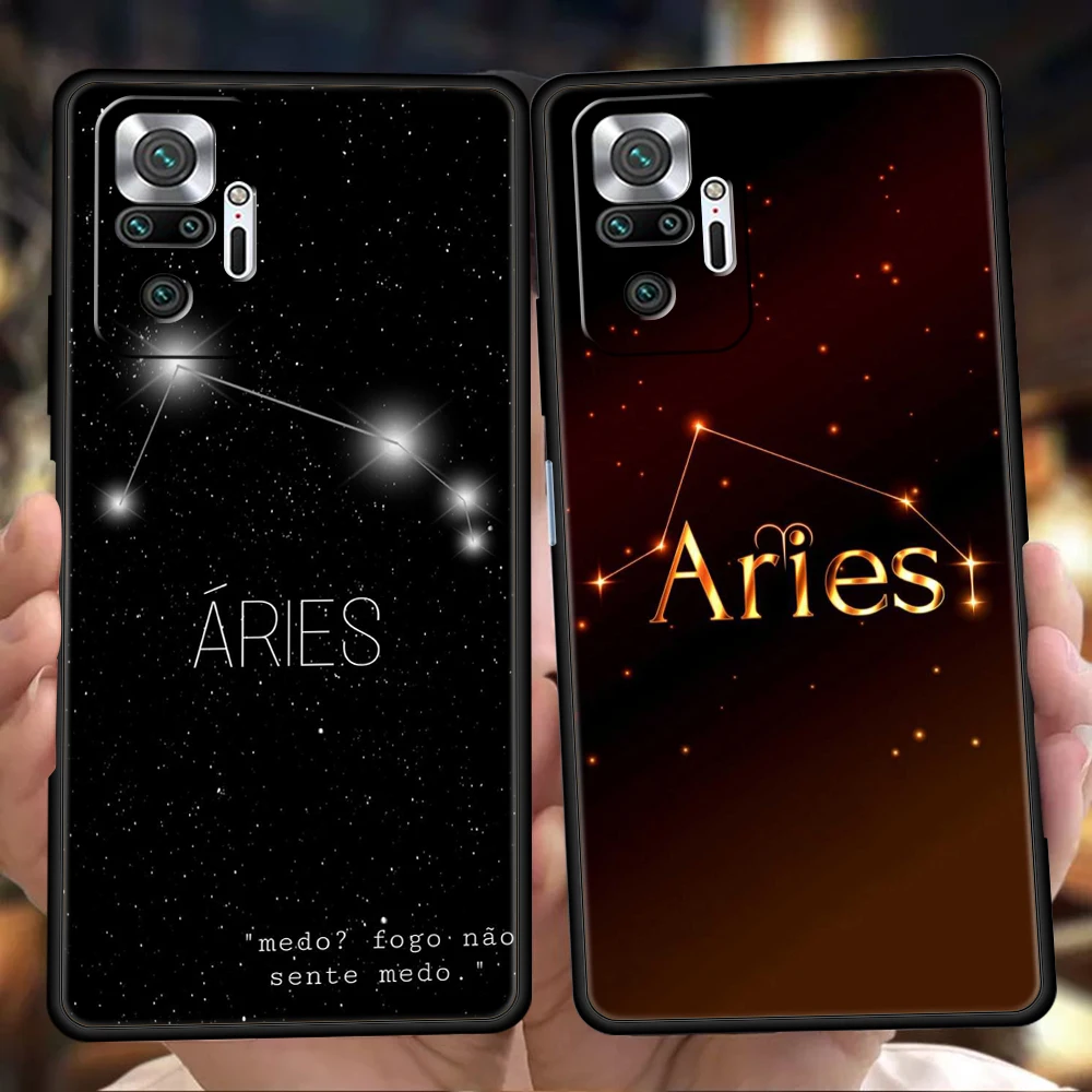 Constellation Virgo Aries Phone Case Cover for Redmi 14C 10C Note 14 13 12 10 11 Pro Plus 7 8T K40 K50 Gaming Pro Plus 5G Shell