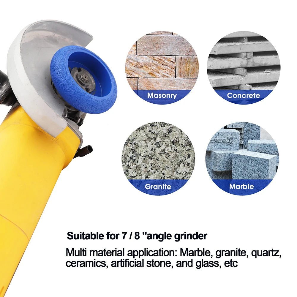 HIGHDRIL Dia75mm Diamond Grinding Wheel Roman For Masonry Marble Concrete Granite Angle Grinder Grit60 Polishing Milling Tools