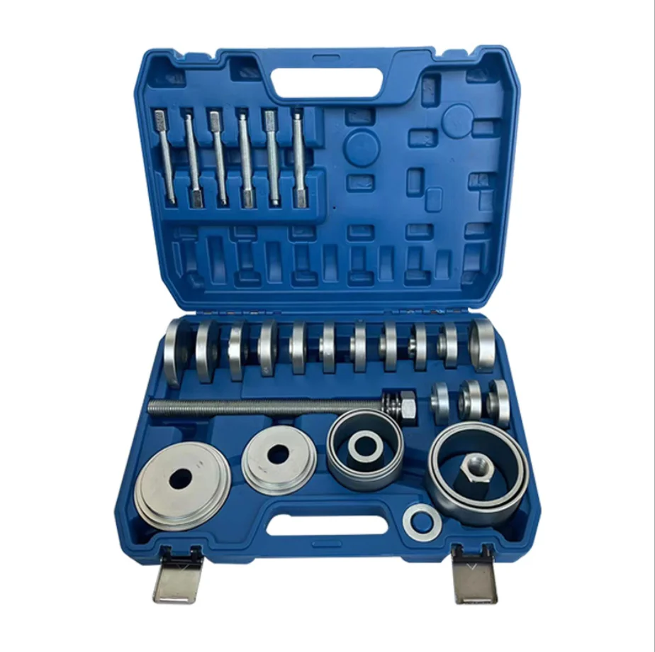 30Pcs Auto Front Wheel Bearing Puller Kit Mechanical Bearing Mount & Dismount Hand Tools for General Car Suspension Maintenance
