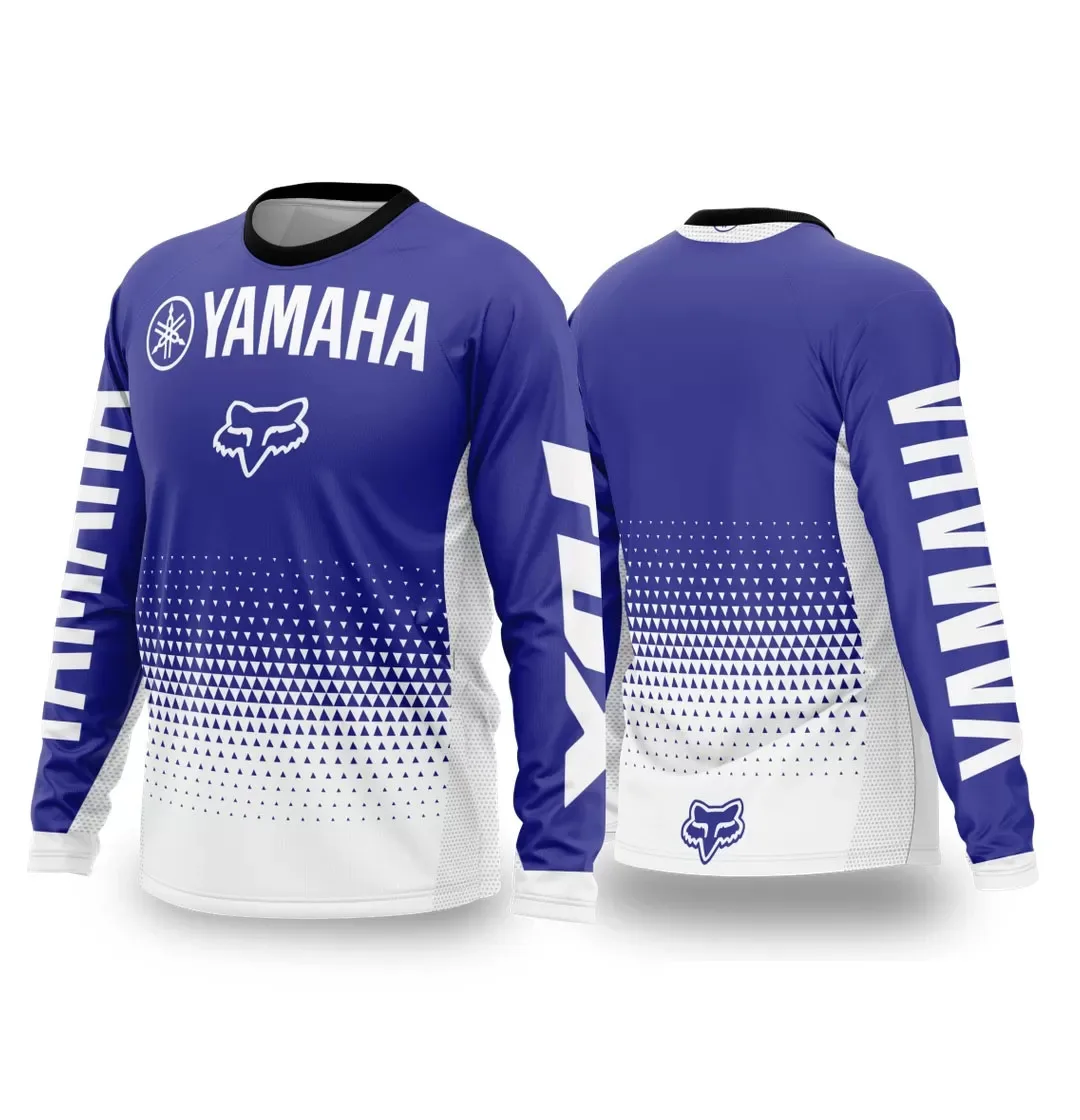 Yamaha Men Women Motorcycle Riding Suit Loose And Breathable Quick Drying Off-Road Racing Suit Moto Long Sleeved Sports T-Shirt image 6