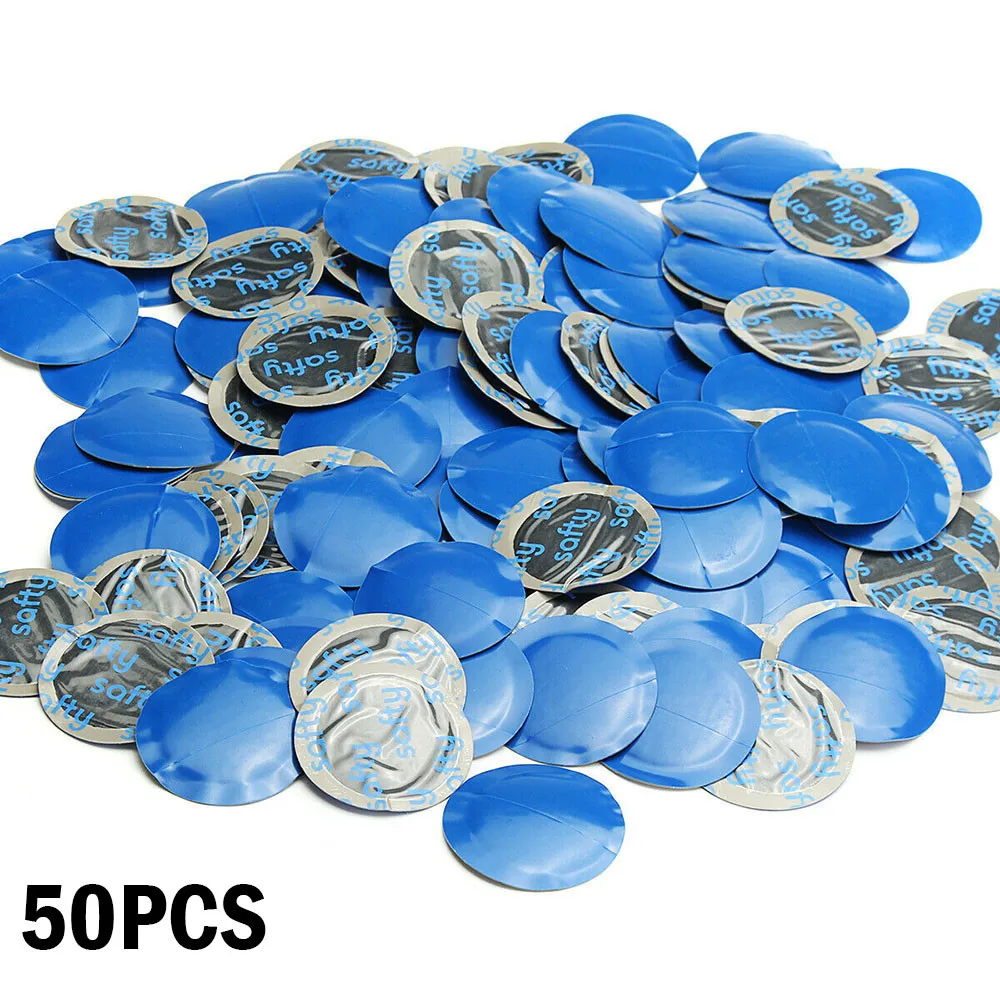 50x 32mm Car Rubber Wired Tyre Puncture Repair Mushroom Plug Patch KIT Blue 967674 For Tire Repair Durable