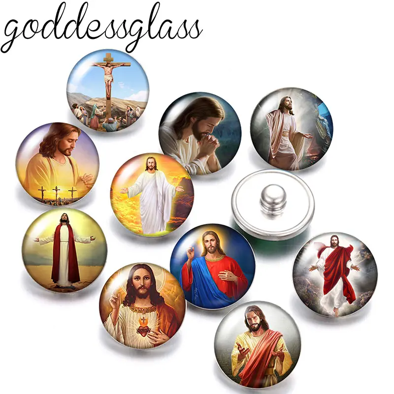 

Religious Figures Jesue Cross Faith 10pcs Round photo 12mm/18mm snap buttons for 12mm/18mm snap necklace DIY findings jewelry