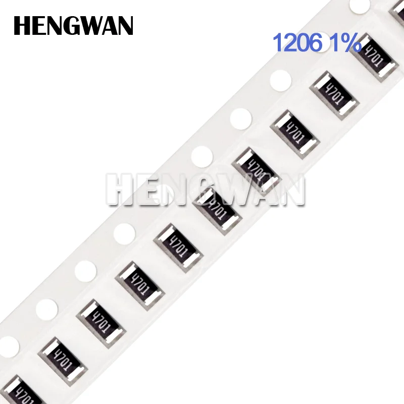 100pcs 1206 1% SMD resistor 1/4W 1.4 2.05 12.4 21 24.9 28 34 40.2 49.9 105 140 210 249 280 422 442 499 649 806 887 976  ohm