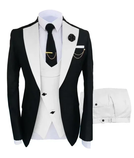 

2024 Men's Suit Three-piece Korean Slim Fit Business Banquet Mens Suit Suit for Men Mens Suits 3 Piece Tuxedo Men