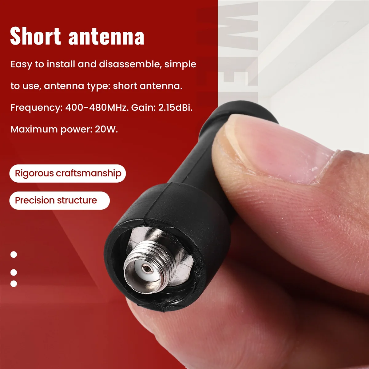 2 pz Mini Antenna Corta SMA-F UHF400-480MHz Per Walkie Talkie Per UV5R 888S Palmare Portatile cb Radio J6166AF