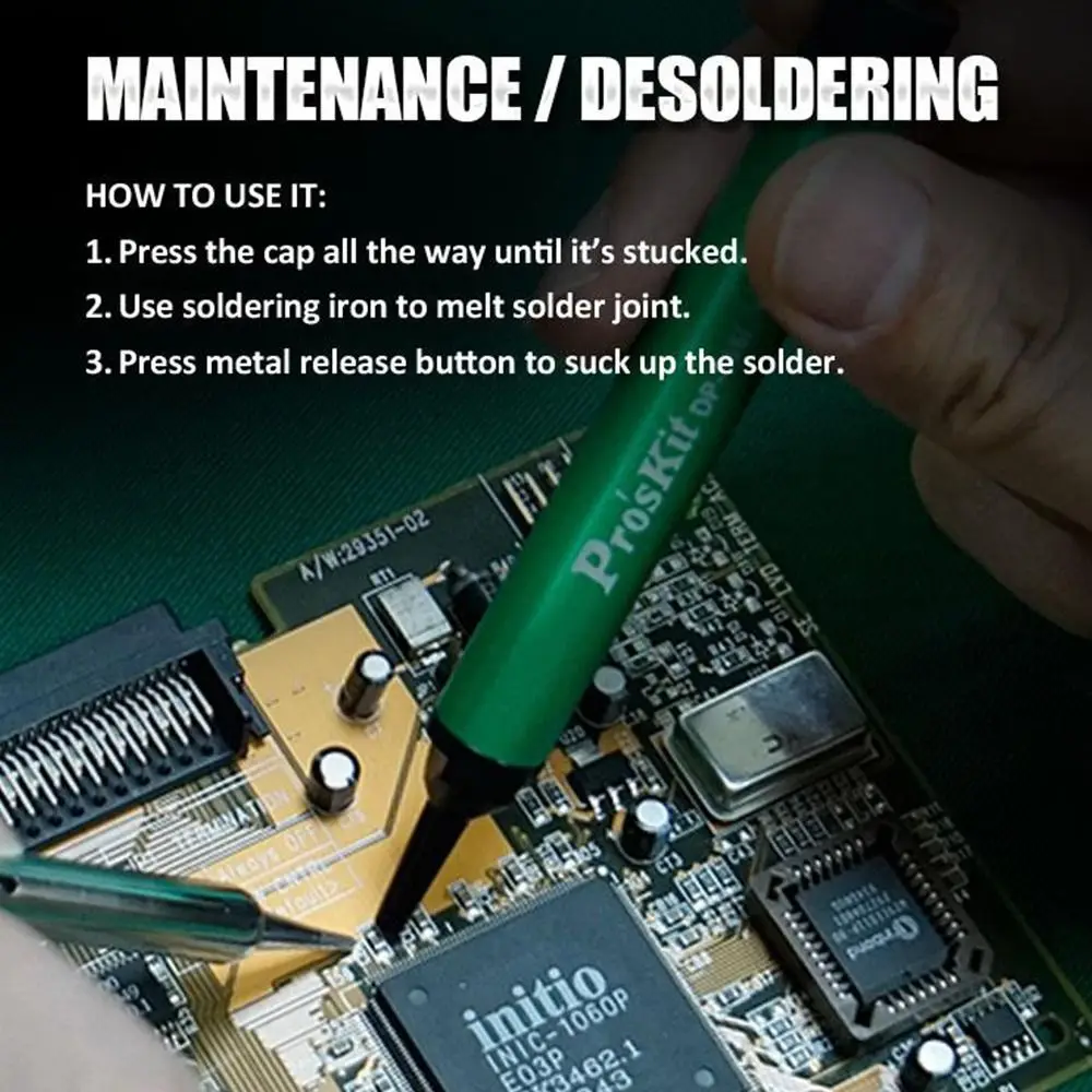 

Practical DP-366I Vacuum Sucking Pen Aluminum Alloy Anti-static Tin Suction Device Suction Remover Sucker Desoldering