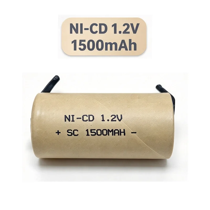 Screwdriver Electric Drill SC Battery 1.2V 1500mAh Nicd Rechargeable Batteries With Tab Power Tool Ni-Cd SUBC Cells