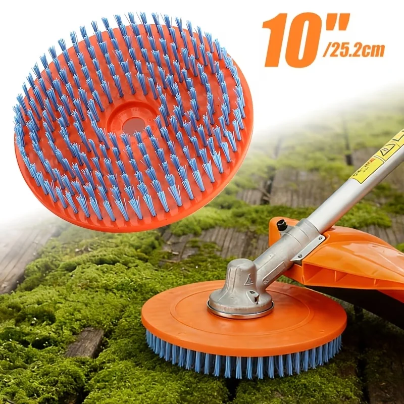 VARIEA - Cleaning brush head, lawn mower replacement brush head - Nylon cleaning brush, does not damage the ground, durable