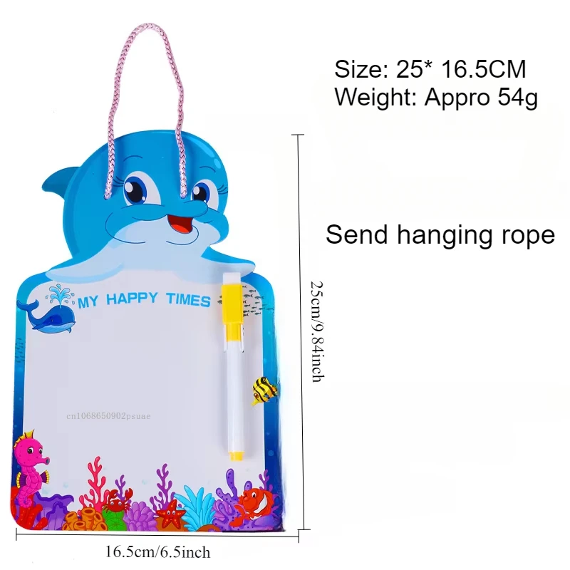 Cartoon Erasable Drawing Board Double-sided Writing Graffiti Drawing Board Cute Animal Shapes Writing Pad Toys 1pcs