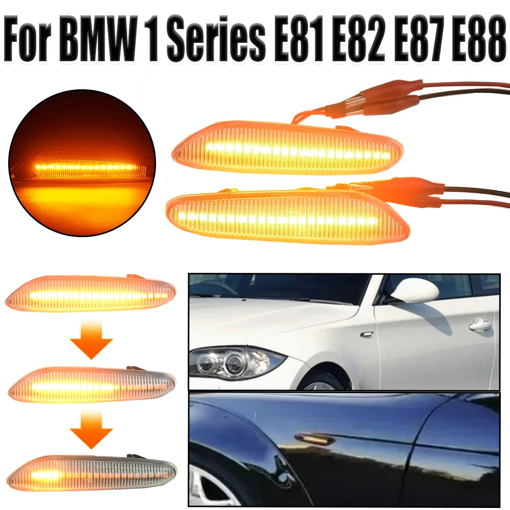 Zdjęcie 6: Do BMW serii 1 E81 E82 E87 E88 2004-2011 LED kierunkowskazy boczne sekwencyjne, migające kolejnie, światła kierunkowskazów sekwencyjnych