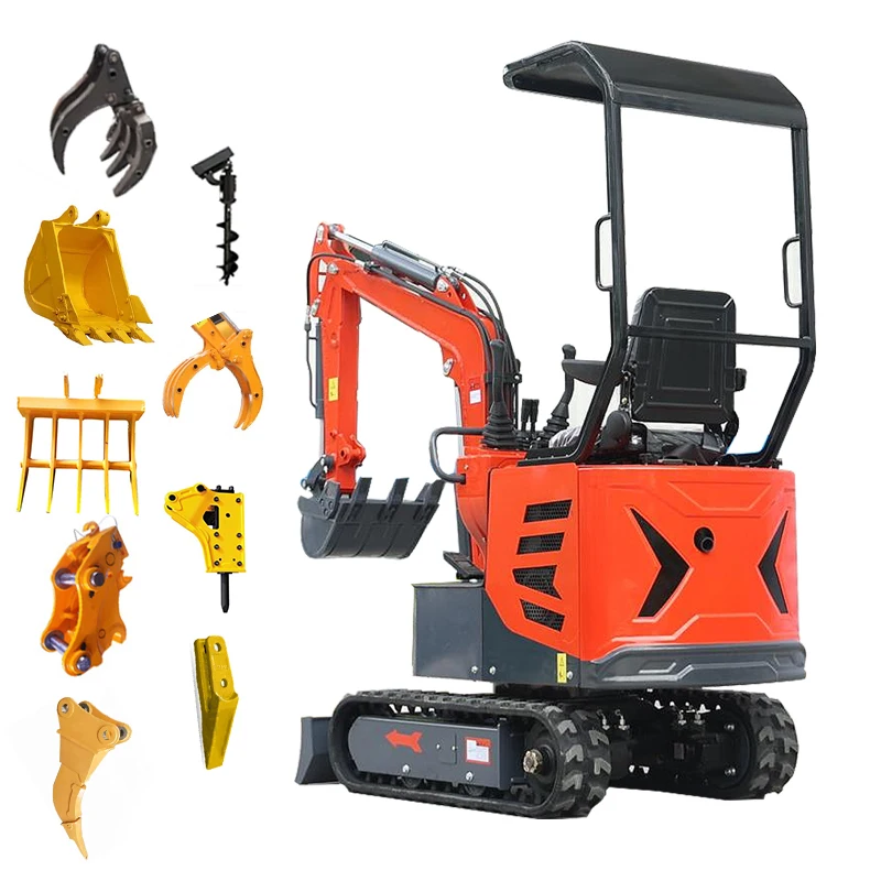 Mini excavadora de 1 tonelada, excavadora compacta con motor Epa, a la venta, personalizada