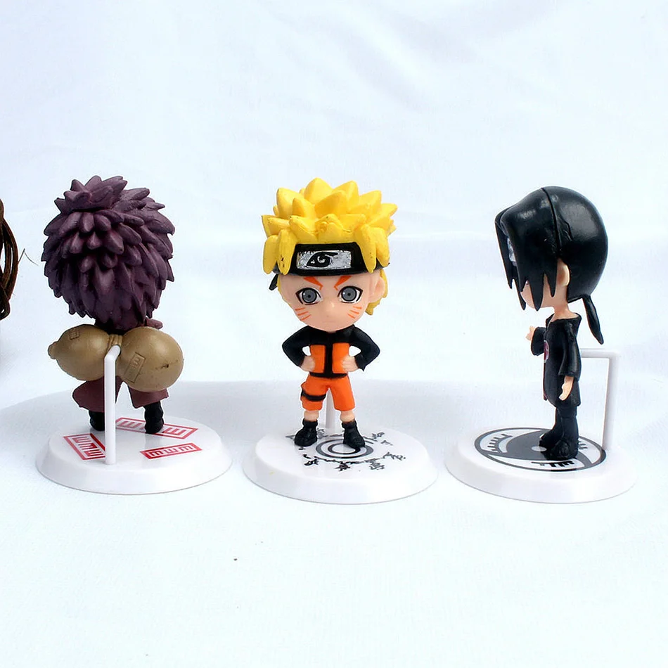 Chaude 6-12 pièces/ensemble figurine d'anime Naruto Shippuden Hinata Sasuke Itachi Kakashi Gaara figurine Q Version PVC figurines jouets cadeau