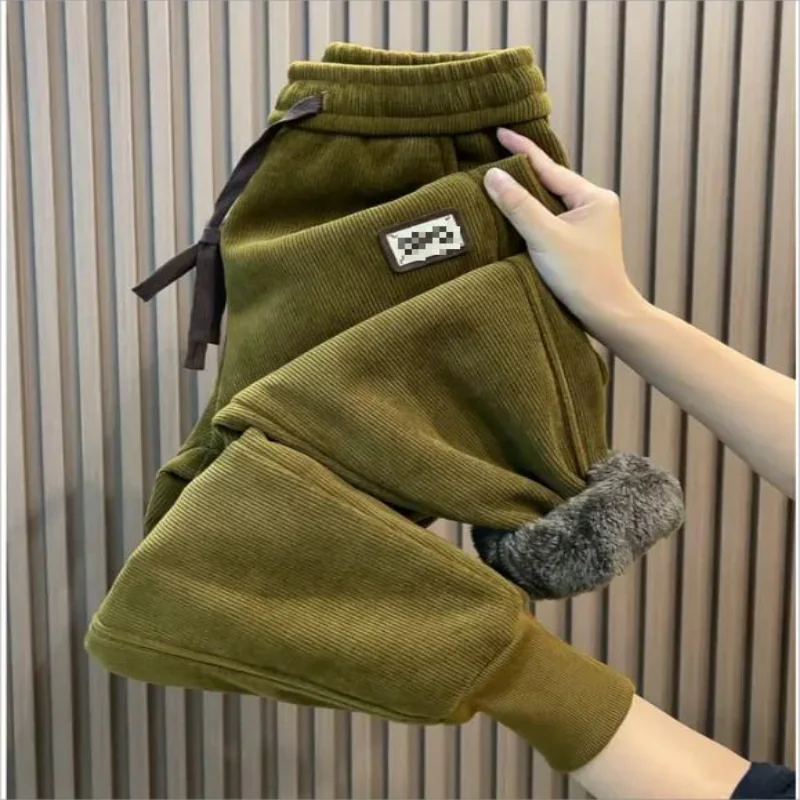 

2024 New Hot Women Winter Solid Color Loose Pants Women Casual Warm Pants Harem Pants Autumn Sweatpants