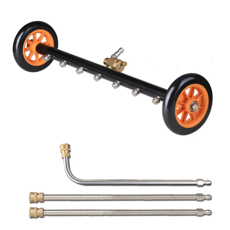 Floor Cleaning Machine High-pressure Road Cleaning Rotating Dual-use Chassis Cleaning Machine Fan-shaped 7-nozzle 4000psi
