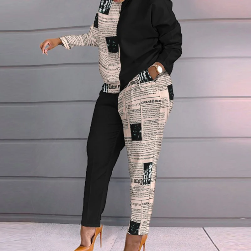 2022 New Suit Tracksuit Patchwork Women Spring Autumn Casual Pocket Ladies Set O-Neck Long Sleeve Loungewear Streetwear Outfit