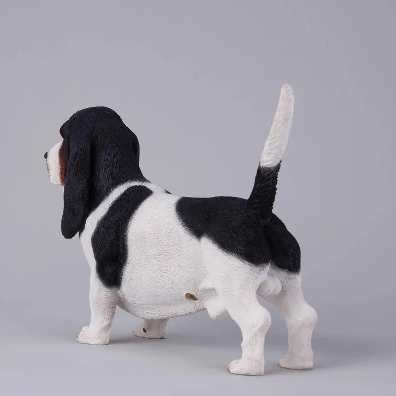 Pre-sale JXK 1/6 Schaal Gesimuleerde Diermodel Schattige Puppy Hars Basset Hound Dog Model Desktop Ornament Decoratie Gift
