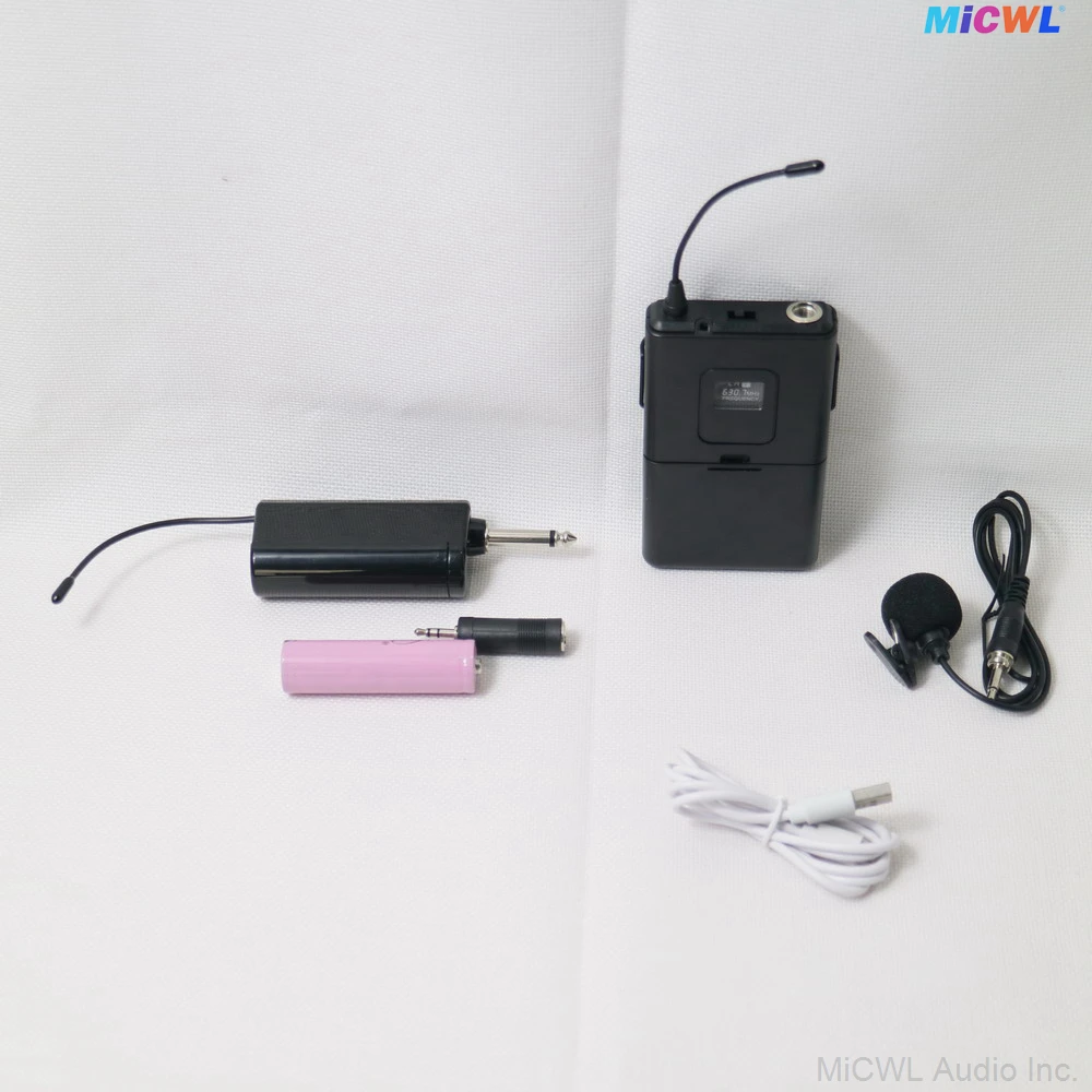 Imagem -03 - Bege Wireless Headconjunto Microfone Sistema One to Receiver Beltpack Transmissor