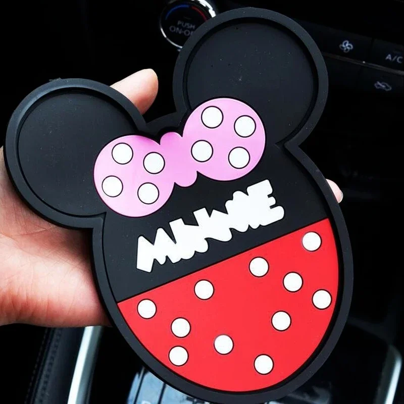 Disney Mickey Minnie Mouse Big Car Dashboard Sticky Anti-Slip PVC Mat Silicone Anti-Slip Storage Mat Pads Non-Slip Sticky Pad