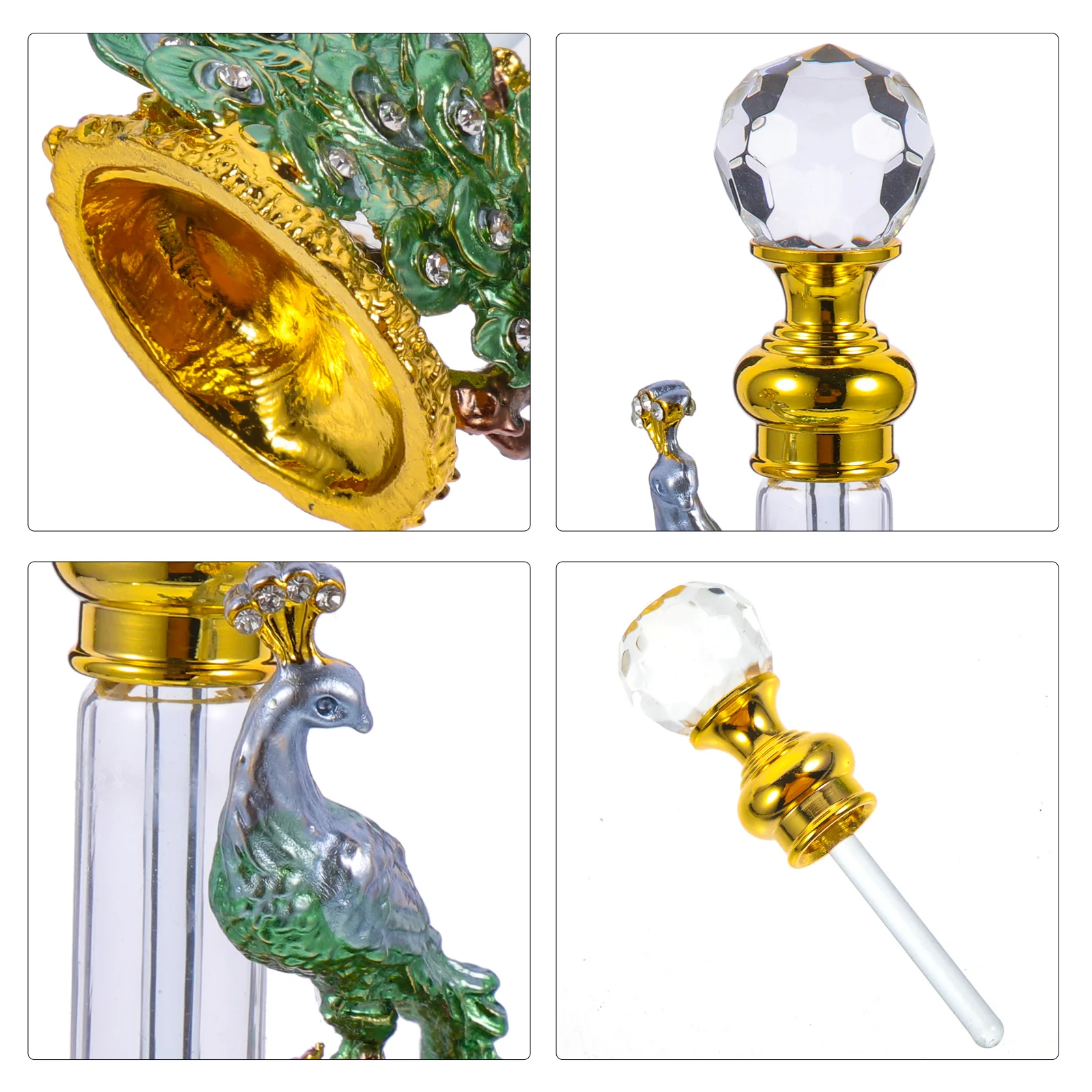 

Empty Perfume Bottle Mini Refillable Glass for Essential Oils Portable Aroma Storage Creative Decorative