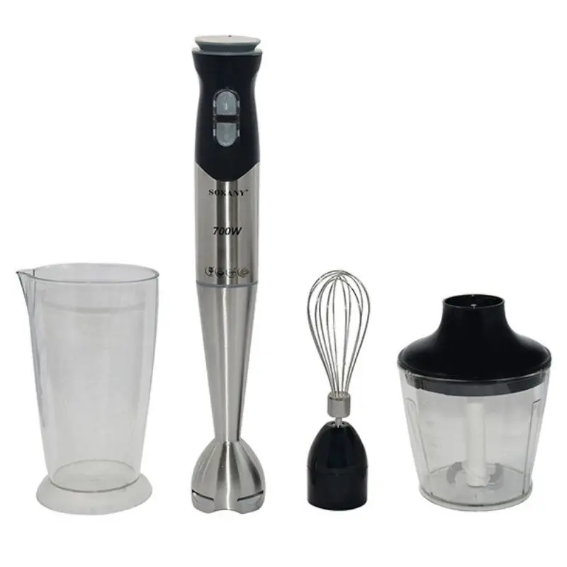 Electric Stick Hand Blender 4 in 1 Handheld Mixer 700W 220V Stainless Steel Blade Vegetable Meat Immersion Egg Whisk Juicer