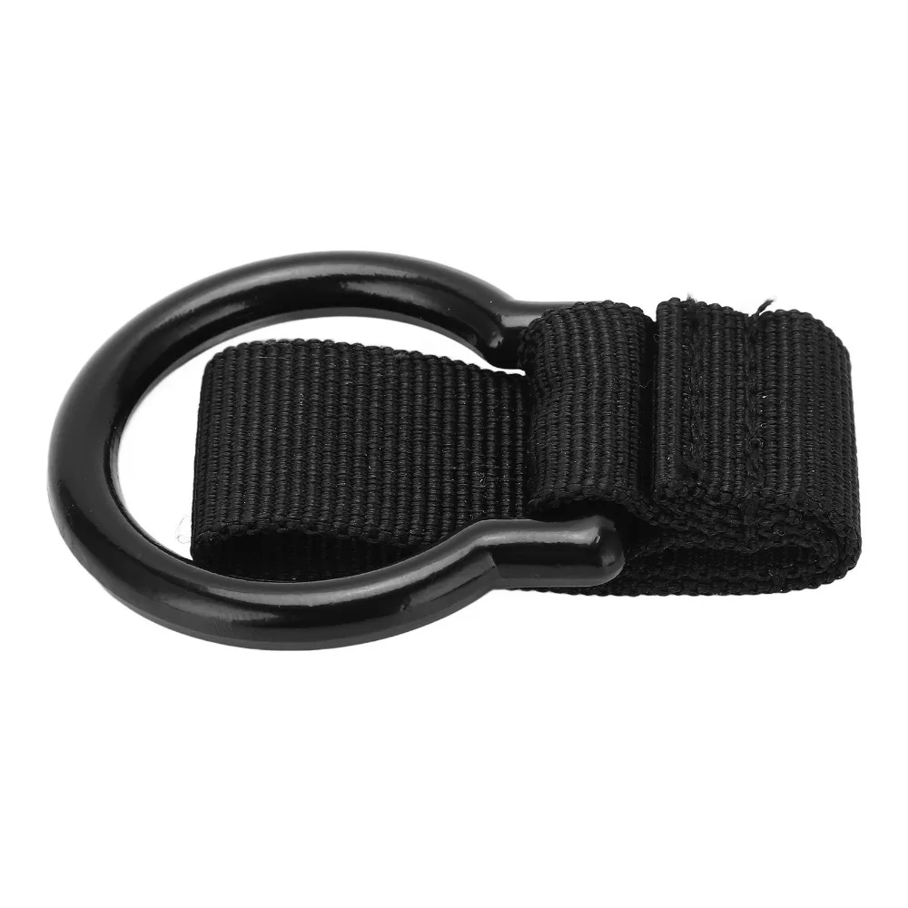 Durable Nylon Torch Ring Holder Metal Black Flashlight Cover Flashlight Sleeve Buckle Hiking Trip
