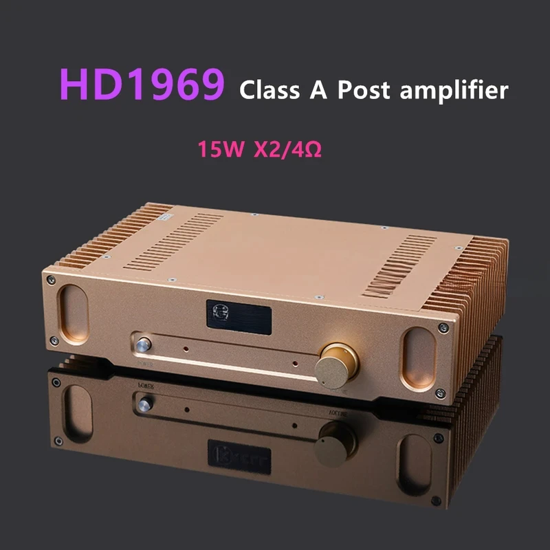 2023 Newly Upgraded HD1969 Class A Post Amplifier 15WX2/4 Ω,Wima Capacitor Luxury Version