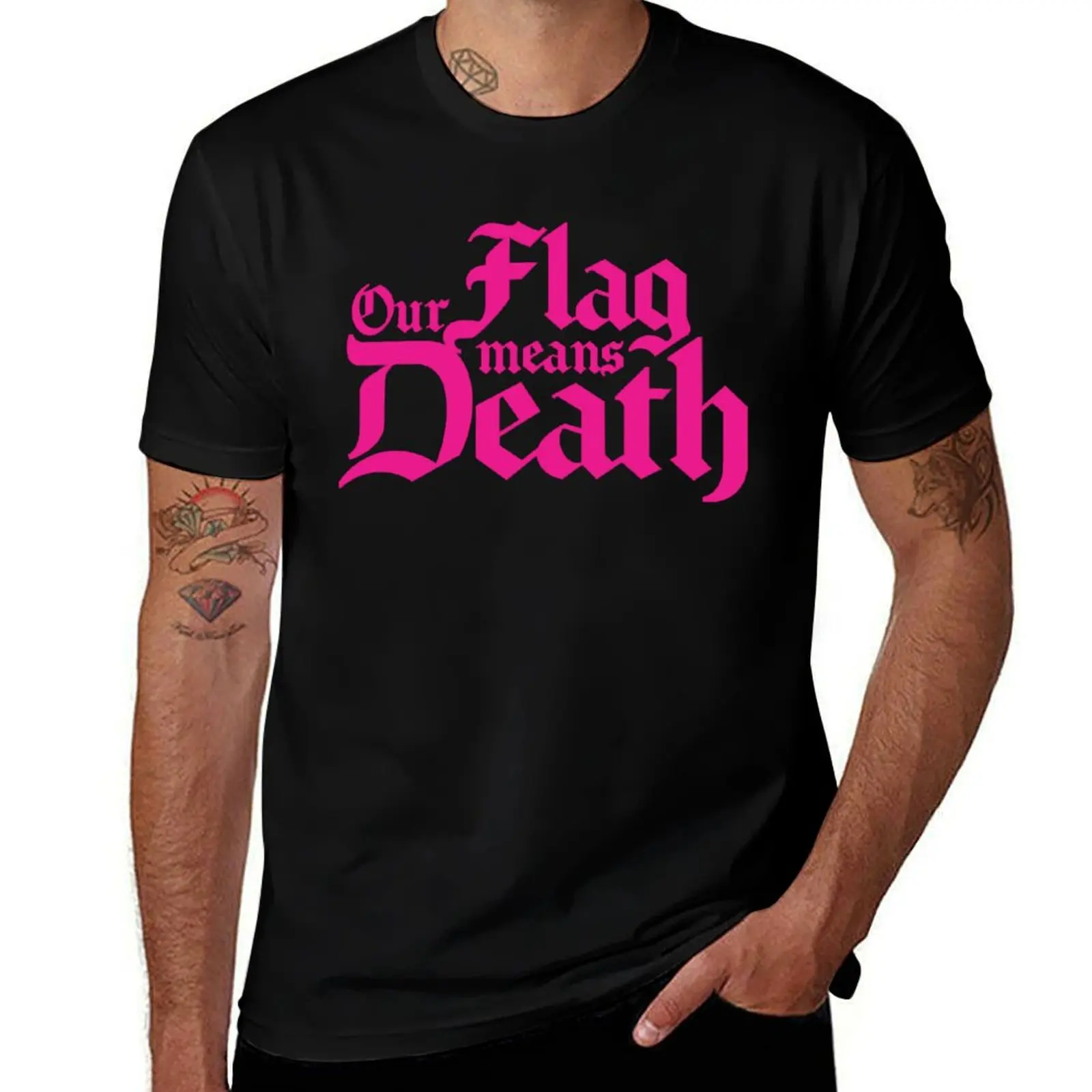 

Our Flag Means Death Logo T-Shirt Funny t-shirts summer shirt Short sleeve tee men clothings