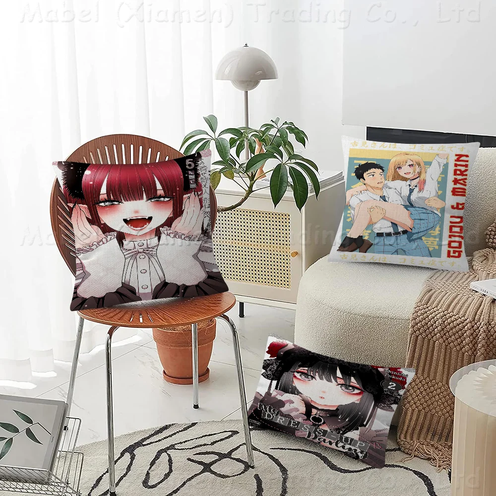 

Cartoon Anime My Dress Up Darling Office Cushion Pillowcase Car Cushion Cover45X45CM Lumbar Pillowcase Sofa Pillowcover