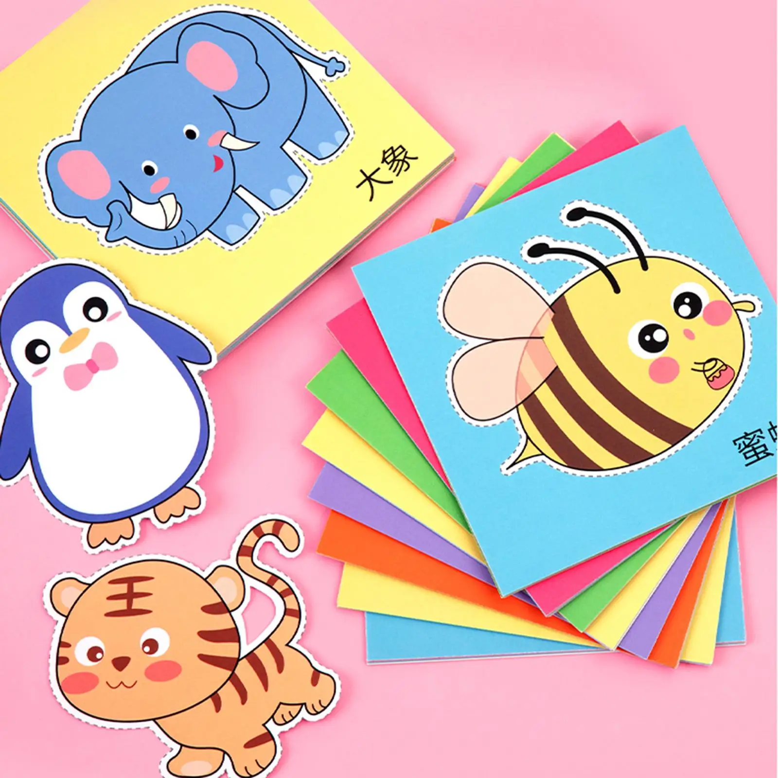 ペーパーカットセット-子供用ペーパーカットアクティビティセット-カード作り-楽しい画材-男の子-女の子向け-初心者向け-ホームパーティー用