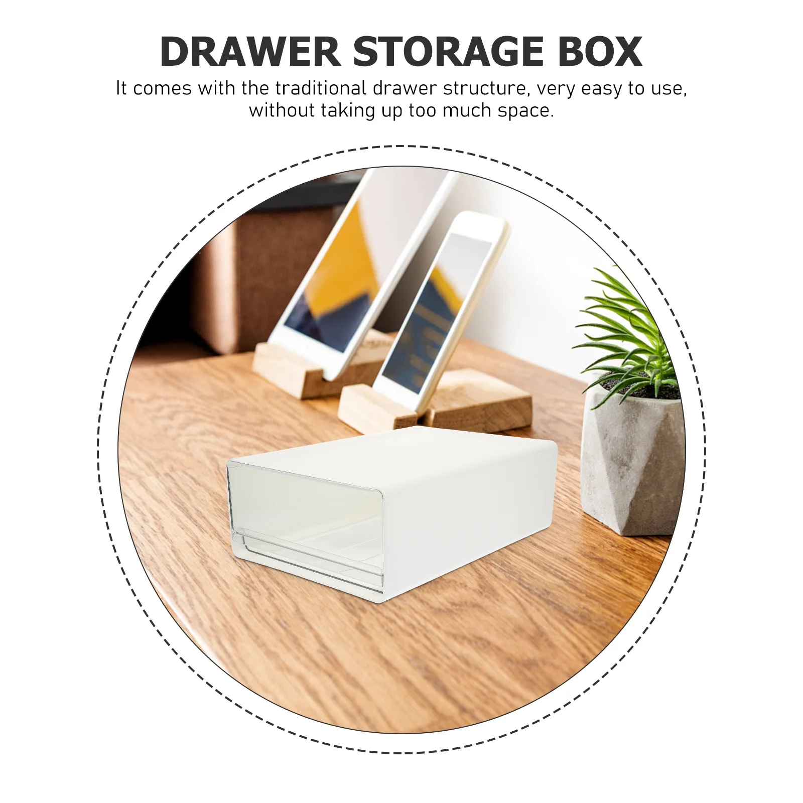 

Drawer Box Desktop Organizer Home Office Dorm Room Sturdy Household Storage Case Storage Drawer Convenient Box