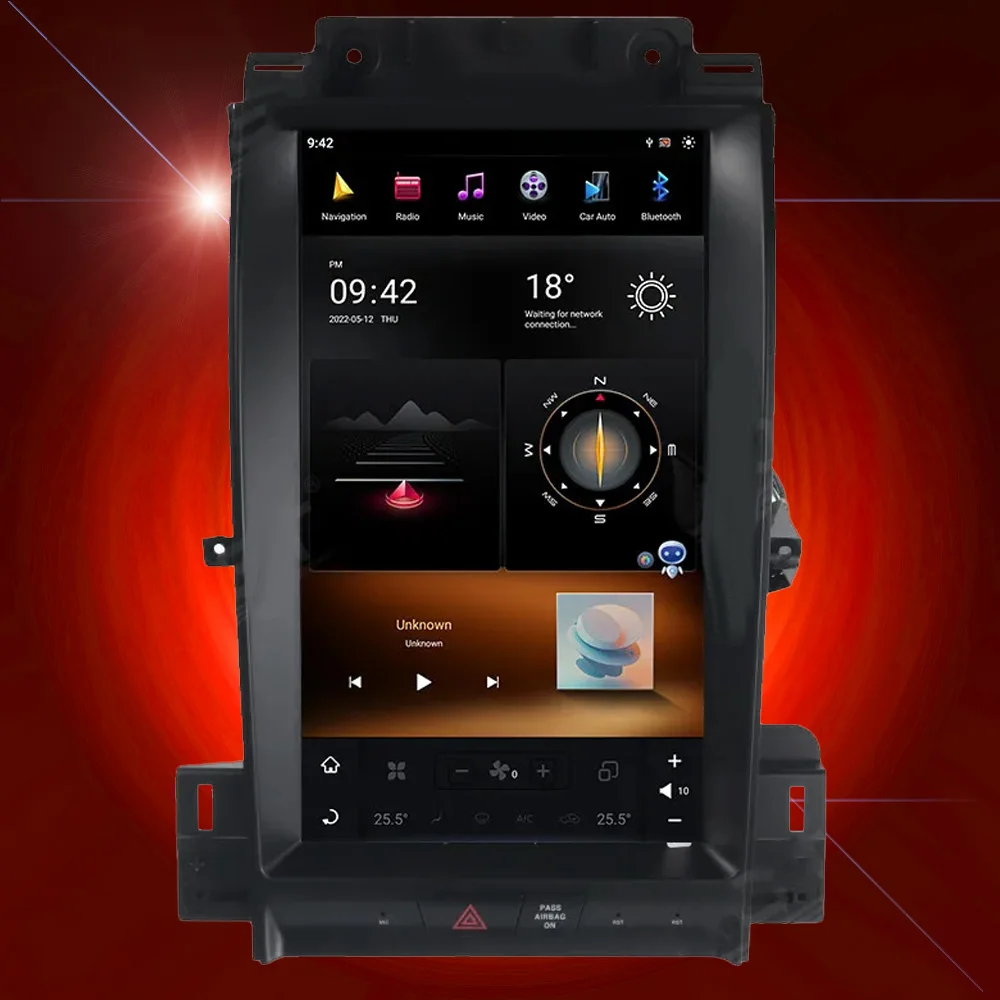 2 Din Touch Screen Android 13.0 รถนําทางGPSสําหรับFord Taurus 2011-2016 Wireless CarPlayมัลติมีเดียสเตอริโอHead Unit